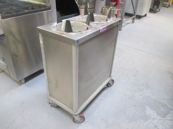 MEPD2H1018 Atlas Metal Heated Plate Dispenser Mobile 13037